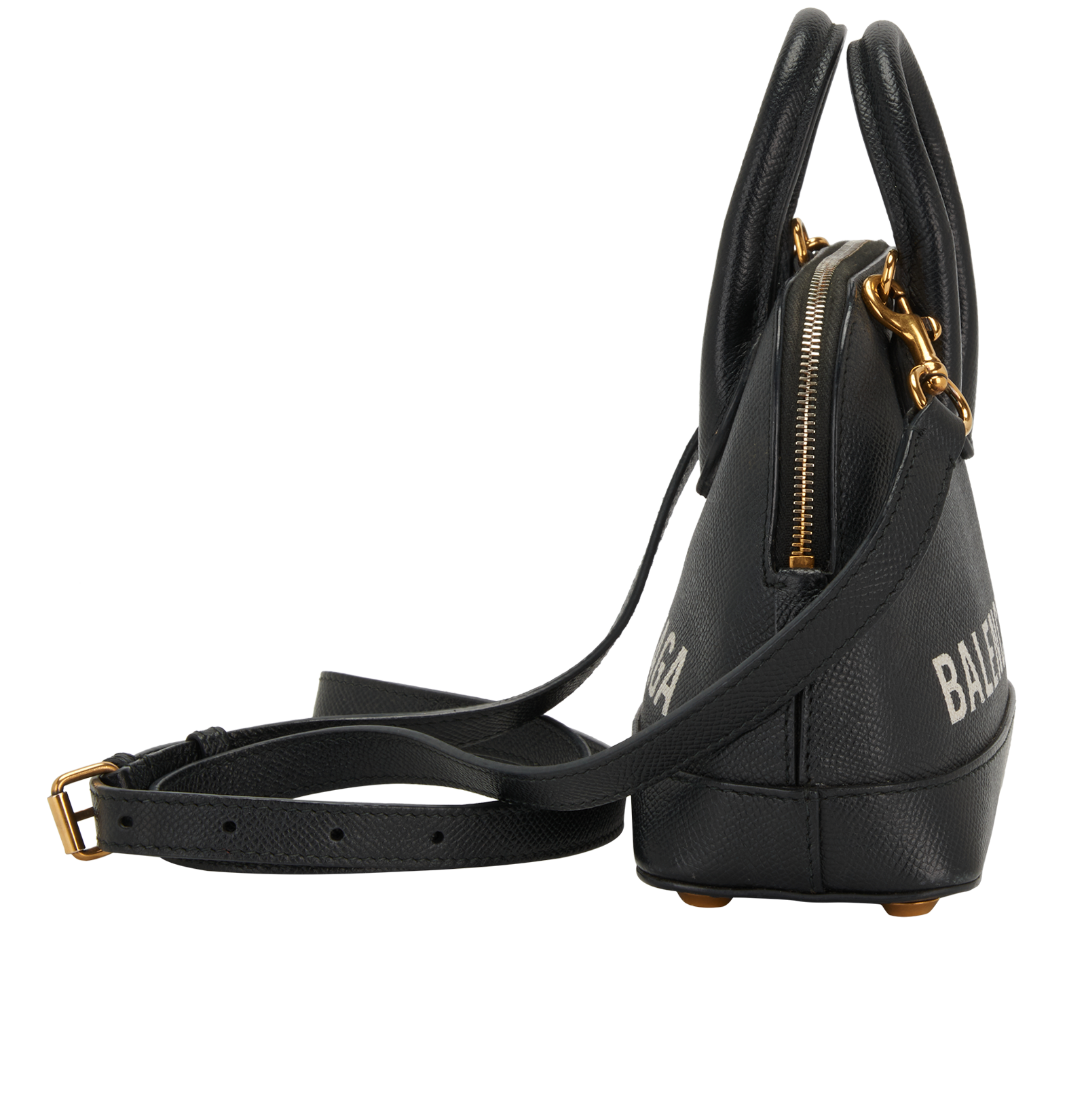 Small Ville Top Handle Bag, &pound;495, Handbags, Black, Leather, Bottom view